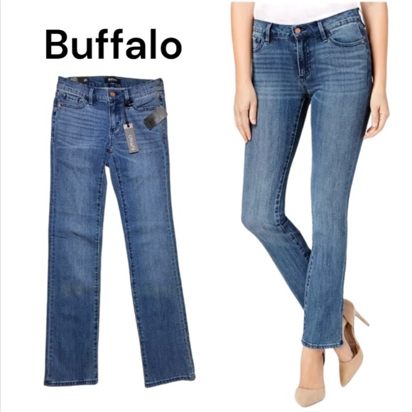 Buffalo David Bitton Denim - NWT Buffalo David Bitton Faith Mid-Rise Straight-Leg Jeans Size 25